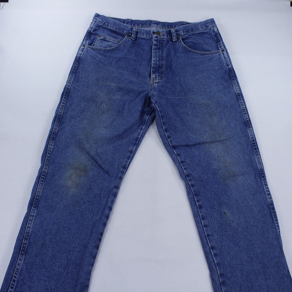Wrangler Rugged Wear Men's Relaxed Fit Jeans Blue Wash Denim 36x30